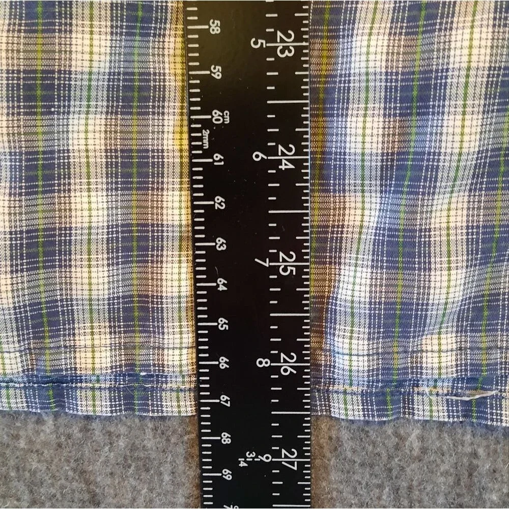 The North Face Men's Shirt Small Blue Checkered Button Down Classic Breathable